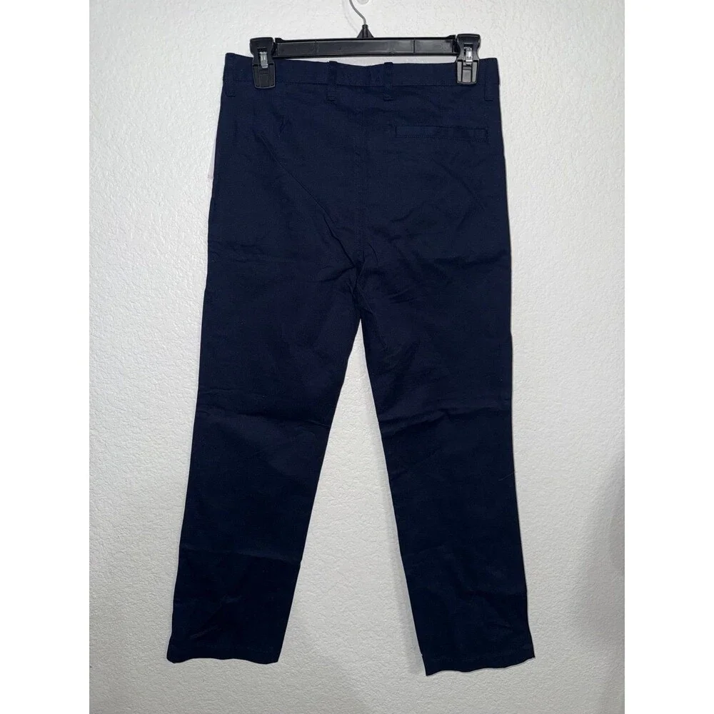 NWT Old Navy Straight Built-In Flex uniform Pants kids 12yrs Plus Navy